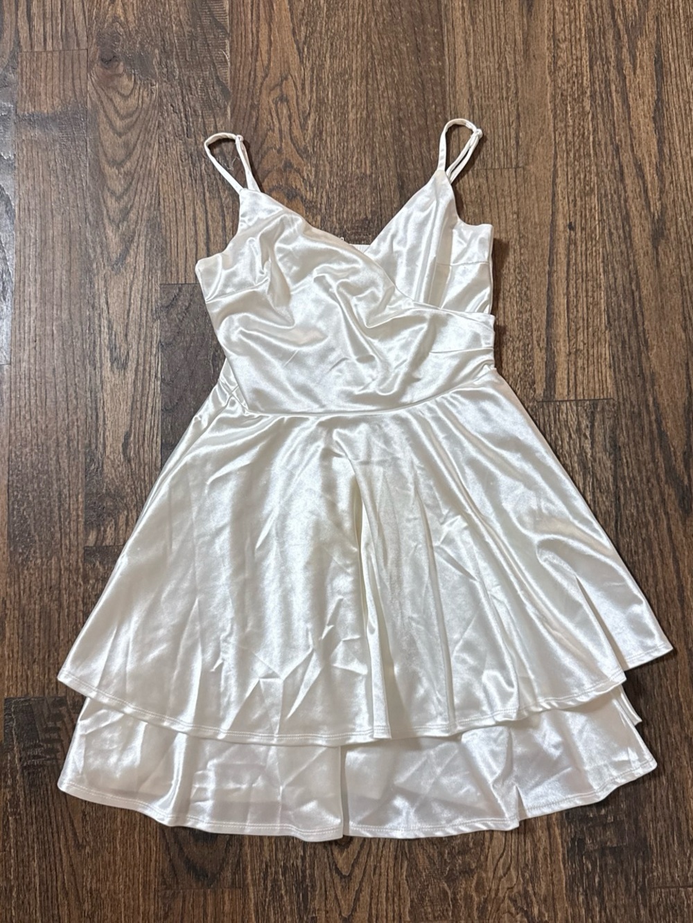 Honey and Rosie Ivory Satin Slip Dress